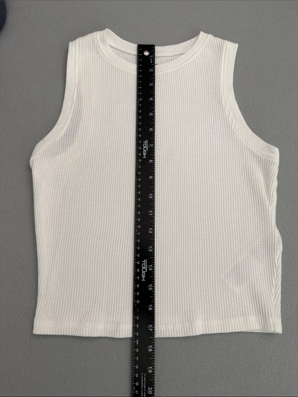 Hollister Ribbed Tank Top Set - White and Blueish Grey - size Medium - Picture 4 of 9